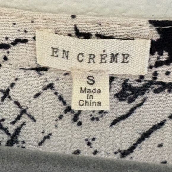 En Créme V Neck Splatter Print Shark Bite Dress Size Small Boho Funky Y2K Size S - Picture 12 of 14